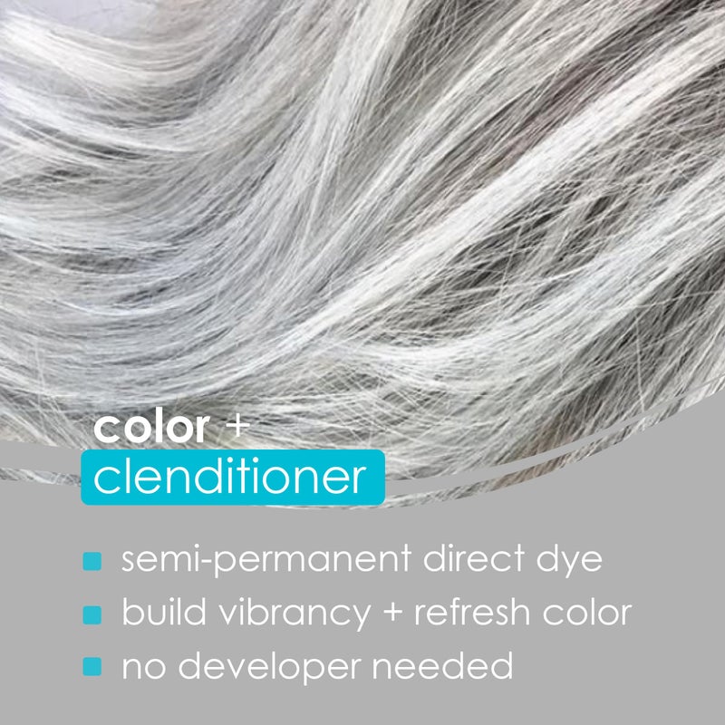 Keracolor Clenditioner SILVER Hair Dye - Semi Permanent Hair Color Depositing Conditioner, Cruelty-free, 33.8 Fl. Oz. - Image 2